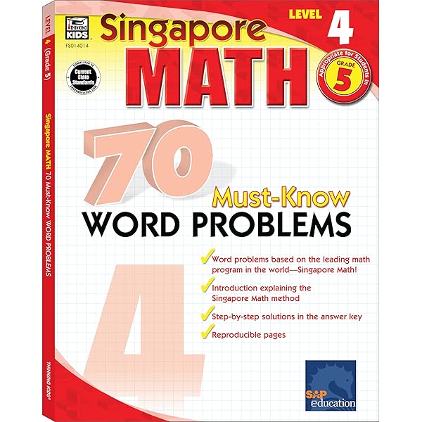 Singapore Math – 70 Must-Know Word Problems Workbook for 4th